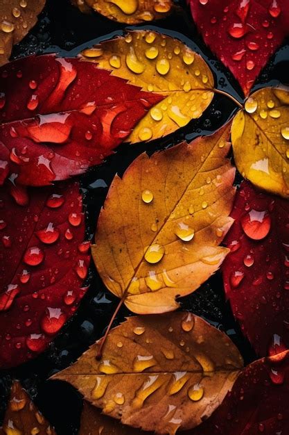 Premium Ai Image Autumn Leaves With The Word Autumn On Them