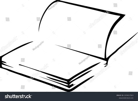 Education Book Line Art Clipart Drawing Stock Vector (Royalty Free ...