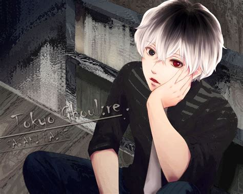 Anime Heterochromia Odd Eyes Black Red Sasaki Haise Tokyo Ghoul