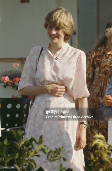 lady diana spencer attends  cartier international polo match