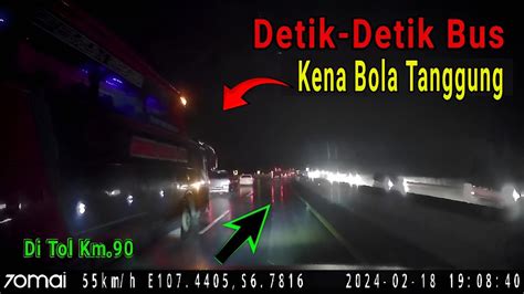 Terekam Detik Detik Minibus Terserempet Bus Di Tol Cipularang Km 90