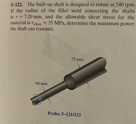 Solved The Built Up Shaft Is Designed To Rotate At Chegg