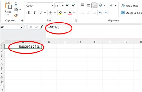 Insert The Current Date And Time In Cell A1 Easy And Simple Guide