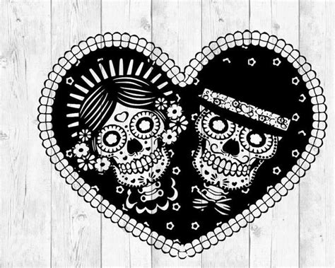 Skull Couple Svg Skull Svg Bundle Skull Love Svg Gothic Wedding