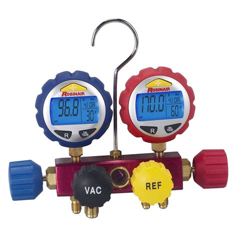 Robinair® 43160 4 Way Refrigerant Manifold With Digital Gauges