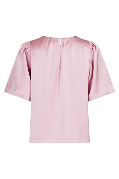 Neo Noir T Skjorte Florina Heavy Sateen Bluse Rose