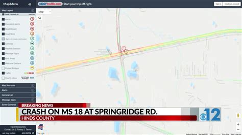 Crews Respond To Crash On Highway 18 At Springridge Road In Hinds County Wjtv