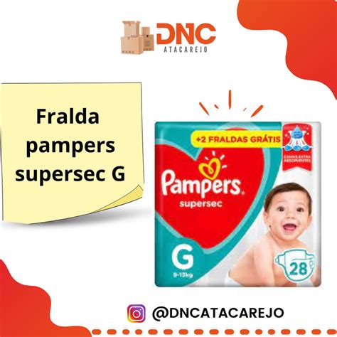 Fralda Pampers Supersec G De A Kg Unidades Kit