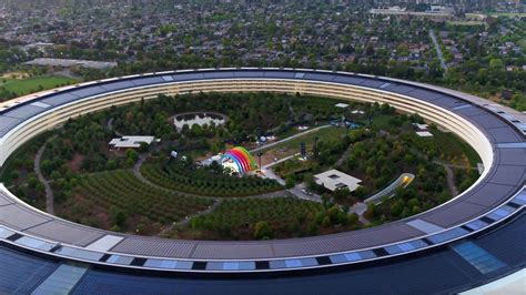 Apple Park drone video shows mystery stage - 9to5Mac