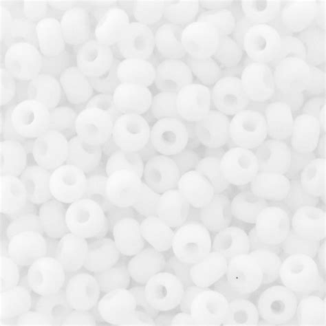 Mini Rocailles 11 0 2 Mm Blanc Opaque Mat X250g Perles Co