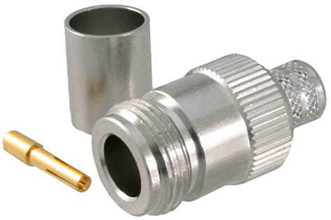 N Female Connector Crimp Solder Attachment For Pe C Pe B Pe