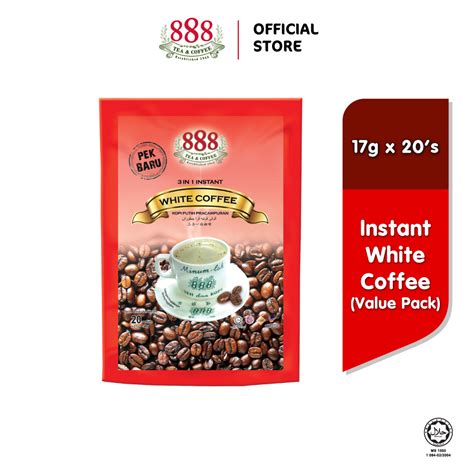 888 3 In 1 Instant White Coffee Value Pack 17g X 20 Sachets