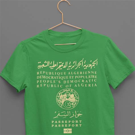 Pin On Passeport Algerien Tee Shirt