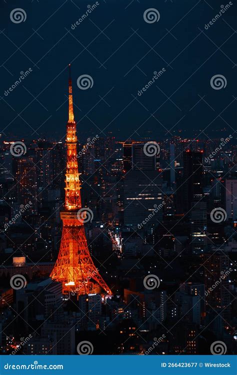 Vertical Shot Of The Tokyo Tower In The Special Wards Of Tokyo Japan