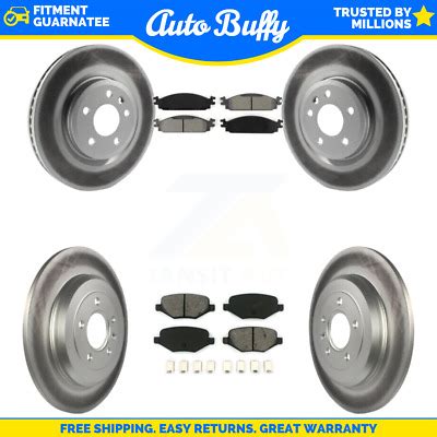 Coat Disc Brake Rotor Semi Metallic Pad Front Rear Kit For