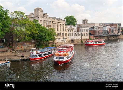 Pleasure Boats At York On The River Ouse Stock Photo Alamy