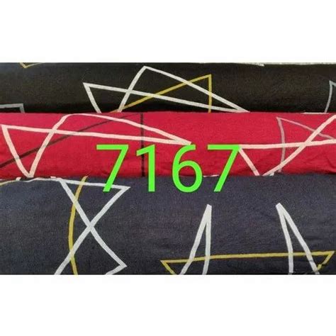 Inch Star Print Rayon Dress Fabric For Garments Gsm At Rs