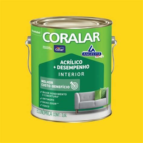 Tinta Acrílica AntiMofo Coral Coralar 3 6l Coral Coralar Tinta