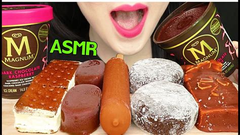 Asmr Chocolate Ice Cream Magnum Rice Cake Astronaut Ice Cream