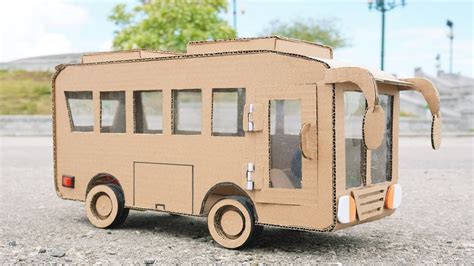 Diy How To Make Toy Bus From Cardboard Bus Carboard Youtube