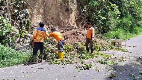 Sigap Bpbd Oku Selatan Berjibaku Singkirkan Material Longsor Halangi