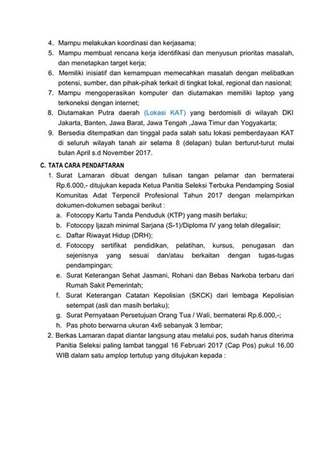 Pengumuman Pendamping Pdf