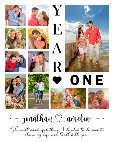 Buy Personalize 1st Year Anniversary Photo Collage For Husband Online