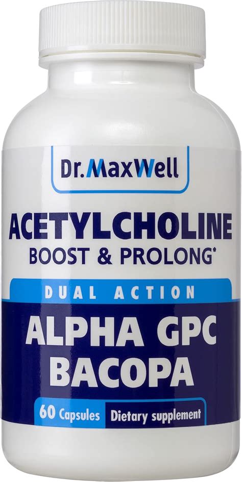 Amazon.com: Acetylcholine, Alpha GPC Choline 600mg + Bacopa, Better Than Each Alone. More ...