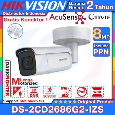 Jual Ipcam Motorized Mp Hikvision Ds Cd G Izs Darkfighter