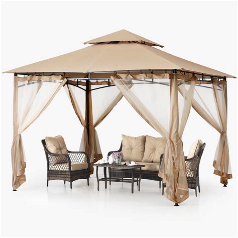 Abccanopy 9x9 Patio Gazebo With Mosquito Netting And India Ubuy