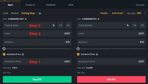 Cómo se utiliza una orden trailing stop de spot Binance Support