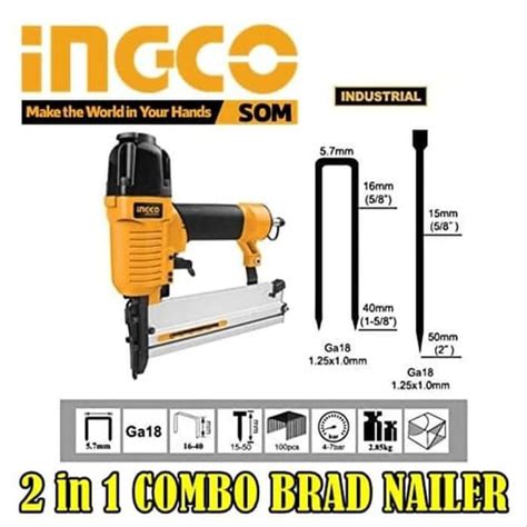 Jual Ingco Acn Air Nailer Mesin Paku Tembak Staples Angin In