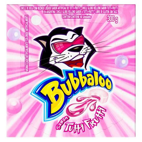 Chiclete Tutti Frutti Bubbaloo Caixa 300g 60 Unidades Tateno Supermercado