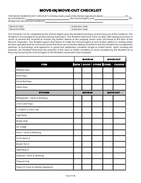 41 Perfect Move In Out Checklists For Any Rental Inspection