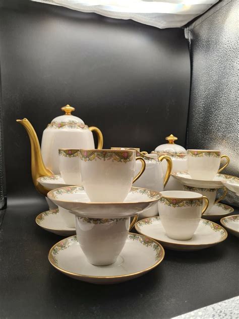 Service à café en porcelaine de Limoges Bétoule et Legrand Vers 1920 eBay