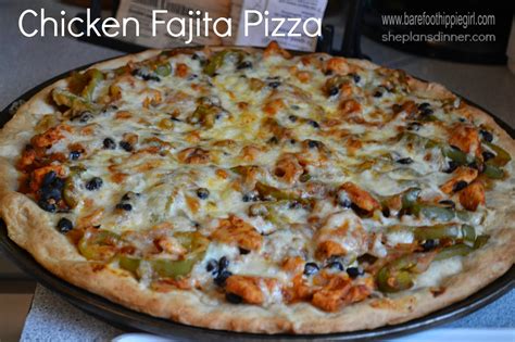 Barefoot Hippie Girl Chicken Fajita Pizza