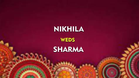 Live Nikhila Weds Sharma Wedding Live October Rd Youtube