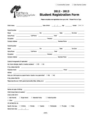 Fillable Online Student Registration Form Wix Fax