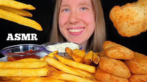 Asmr Fish And Chips Mukbang No Talking Eating Sounds Youtube