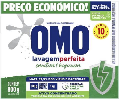 Unidades Sab O Em P Omo G Lavagem Perfeita Sanitizante Omo Em