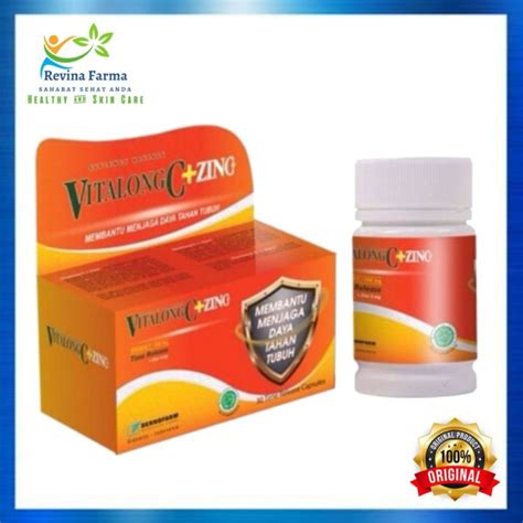 Vitalong C Plus Zinc Isi 30 Kapsul Vitamin C 500mg Plus Zinc 100