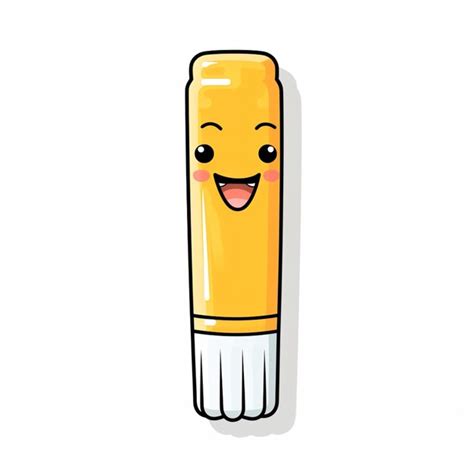 Premium Photo | Cartoon pencil with a happy face on a white background ...