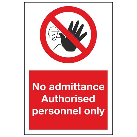 Authorised Personnel Only Sign