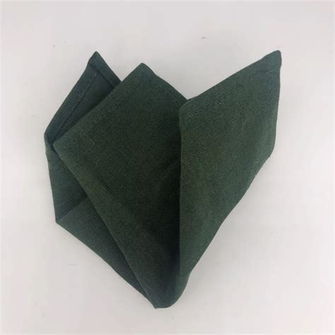 Traditional Irish Linen Pocket Square Green Celtic Clothing Company