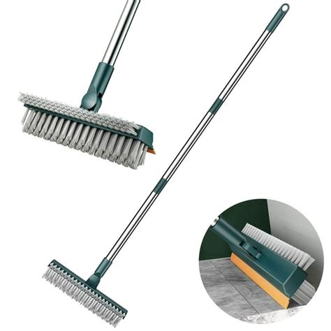 3 In 1 Floor Scrub Brush With Long Handle，camouflage Net Extendable Wall Floors Cleaning Brush