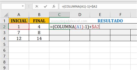 Secuencia Entre Dos Números en Excel Ninja del Excel