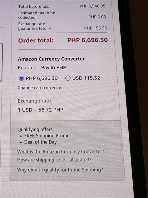 When you buy from Amazon PH, do you use the USD option or the PHP