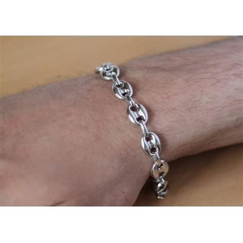 Bracelet homme grain de café en Argent massif 925 Bijouxia Achat