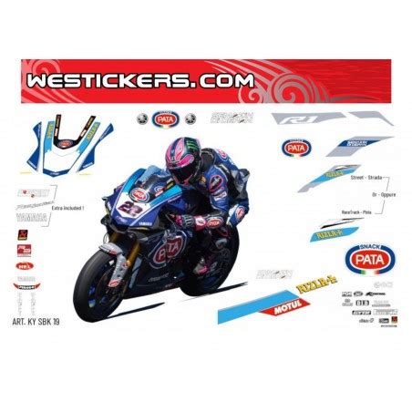 Motorbike Stickers Replica Yamaha SBK 2019