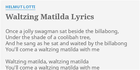 Waltzing Matilda Lyrics Edmundo Paguirigan